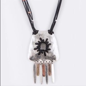 Silver Mix Stitch Necklace